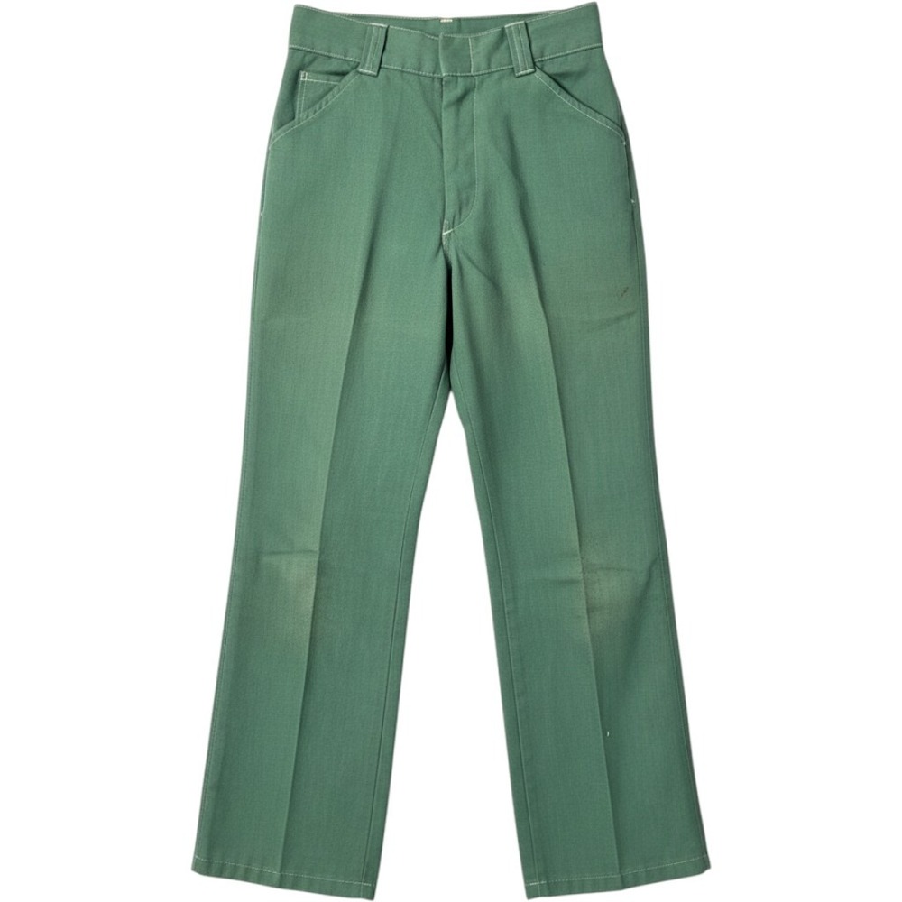 Vintage Billy The Kid Boys Green Permanent Press Trousers Pants Size 10 Reg